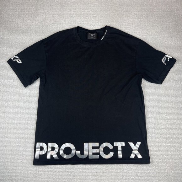 Project X Paris Men's T-Shirt L Black Reflective logo - Picture 1 of 13